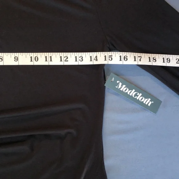 ModCloth- Black Mock/Turtleneck Long Sleeve Body Suit NWT - Picture 9 of 10